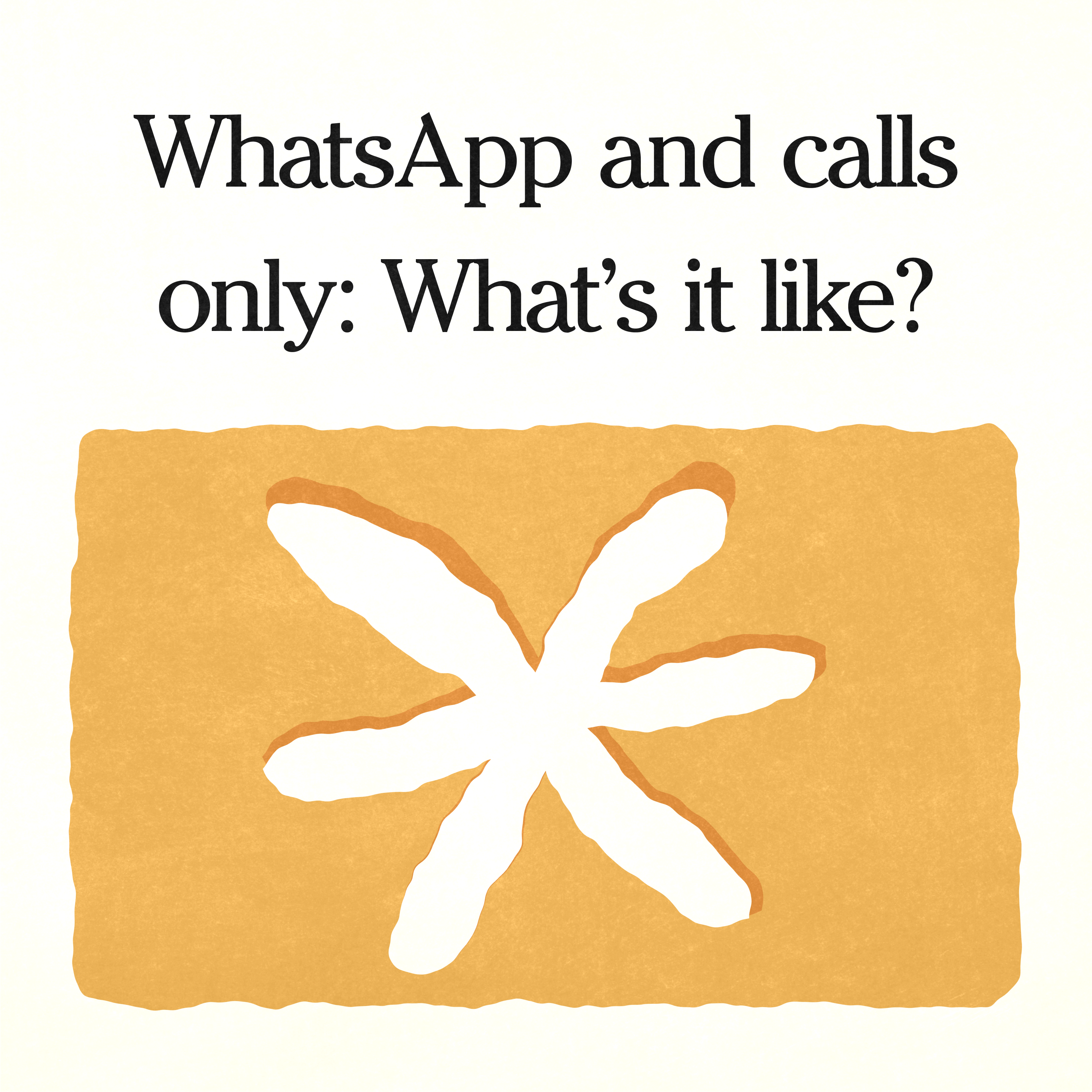 Smartphone with WhatsApp and calls only: What’s It Like?