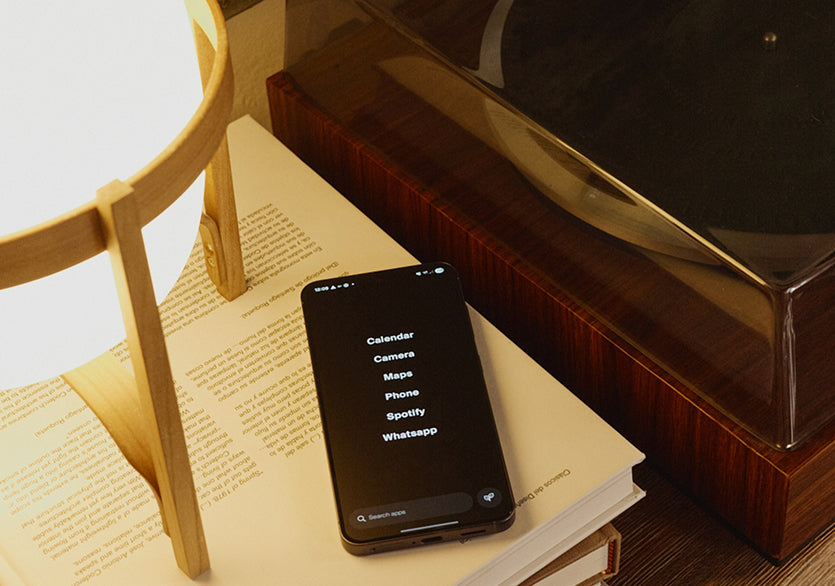 Smartphone on a book with a blurred background